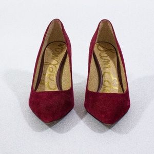 Sam Edelman - Deep Red Suede Pumps